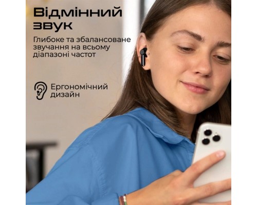 Навушники Promate ProPods Black (propods.black)