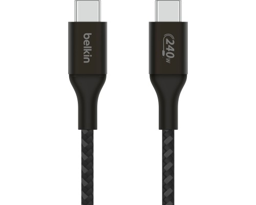 Дата кабель USB-C to USB-C 2.0m 240W Black Belkin (CAB015BT2MBK)