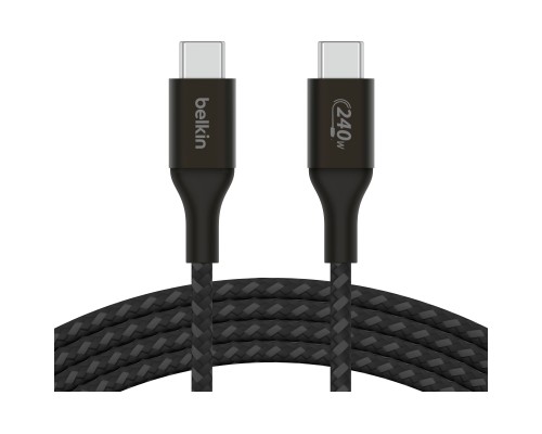 Дата кабель USB-C to USB-C 2.0m 240W Black Belkin (CAB015BT2MBK)