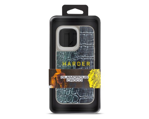 Чохол до мобільного телефона Harder Glamorous Croco Apple iPhone 15 Pro Max Grey Green (ARM76765)