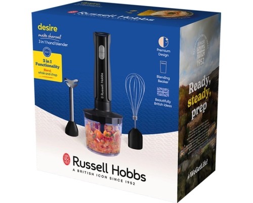 Блендер Russell Hobbs Hobbs заглибний Desire Matte Charcoal, 500Вт, чаша-500мл, вінчик, міні-п (27141-56) Блендер Russell Hobbs Hobbs заглибний Desire Matte Charcoal, 500Вт, чаша-500мл, вінчик, міні-п (27141-56)