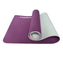 Килимок для йоги Toorx Professional TPE 183 х 60 х 0,6 см Burgundi/Perla (MAT-184) (931142)