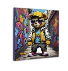 Картина по номерам Santi Стильний Беарбрик, 40*40см, неонові фарби (955050)