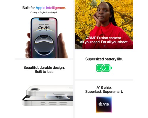 Мобільний телефон Apple iPhone 16e 128GB Black (MD1Q4)