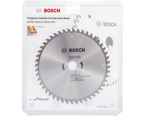 Круг відрізний Bosch пиляльний Eco for Wood 230x30-48T (2.608.644.382)