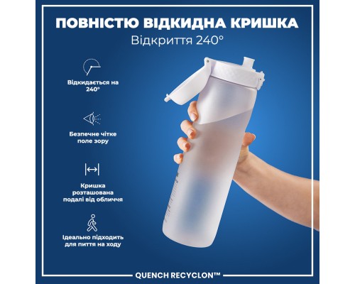 Пляшка для води ION8 OneTouch Times To Drink 1000 мл BPA Free, Ice (I8RF1000PIMOT2)