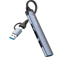 Концентратор ColorWay USB-A/USB-C 4-in-1 USB2.0х2/USB3.0/USB-C2.0 (CW-HUB06)