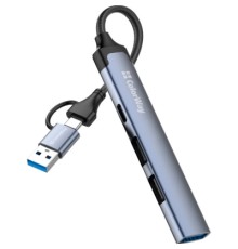 Концентратор ColorWay USB-A/USB-C 4-in-1 USB2.0х2/USB3.0/USB-C2.0 (CW-HUB06)