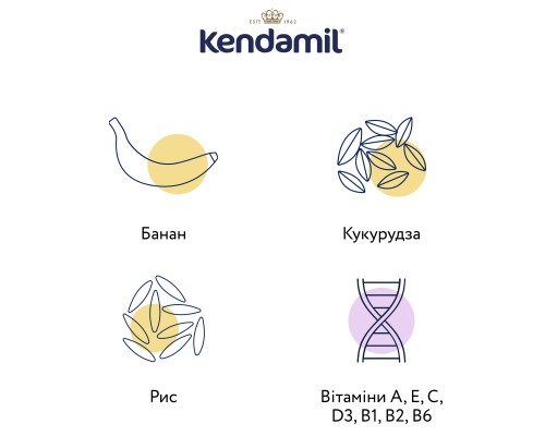 Дитяча каша Kendamil Молочна з бананом з 4-6 місяців 150 г (92000006)