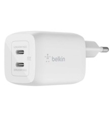 Зарядний пристрій Belkin 65W 2хUSB-С GAN PD PPS white (WCH013VFWH)