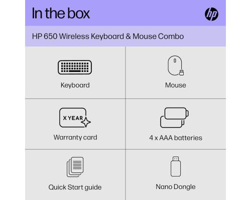 Комплект HP 650 Wireless UA Black (4R013AA)