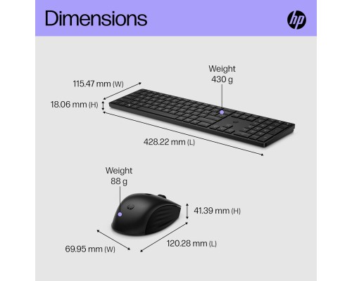 Комплект HP 650 Wireless UA Black (4R013AA)