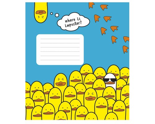 Зошит Школярик Animal's memes 12 аркушів клітинка (012-3567K)