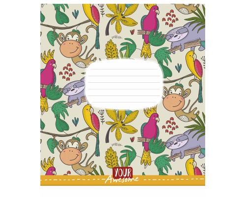 Зошит Школярик Funny cuties 24 аркуша лінія (024-3142L)