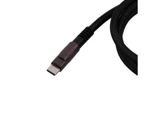 Дата кабель USB-C + USB A to USB-C 1.0m Double-Sleeved Geek black Keychron (CAB21_KEYCHRON)
