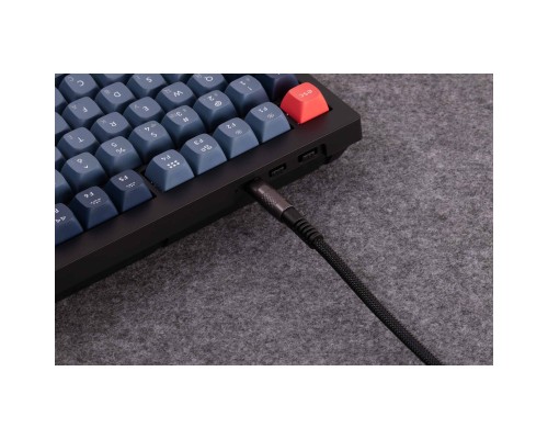 Дата кабель USB-C + USB A to USB-C 1.0m Double-Sleeved Geek black Keychron (CAB21_KEYCHRON)