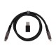 Дата кабель USB-C + USB A to USB-C 1.0m Double-Sleeved Geek black Keychron (CAB21_KEYCHRON)