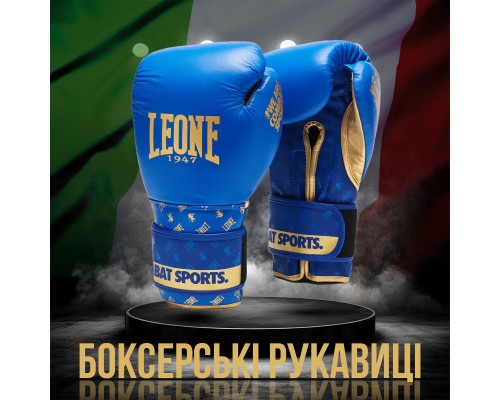 Боксерські рукавички Leone GN220 DNA Blue 16 унцій (GN220_Blue_16oz)
