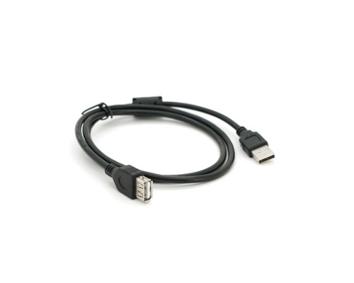 Дата кабель USB 2.0 AM/AF 1.0m ferrite black Voltronic (YT-AM/AF-1.0B)