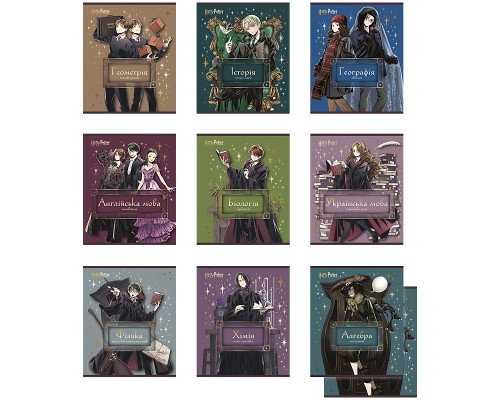 Зошит Kite предметний набір Harry Potter 48 аркуші, 10 шт (HP25-240-1-9)