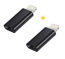 Перехідник USB-C F to Lightning M 2PCS black XoKo (XK-AC015-BK2)