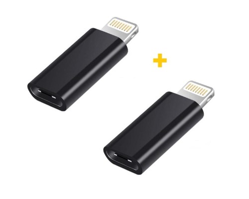 Перехідник USB-C F to Lightning M 2PCS black XoKo (XK-AC015-BK2)