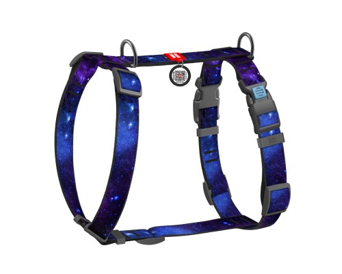 Шлея для собак WAUDOG Nylon анатомічна H-подібна з QR-паспортом 