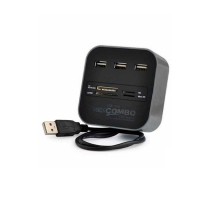 Концентратор Voltronic USB 2.0 to 3xUSB 2.0 + SD/MMC/TF/M2 black (CUB3-B)