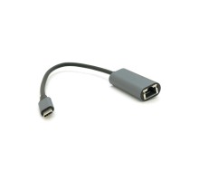 Перехідник USB-C to RJ45 0.18m 1000Mbps gray Voltronic (YT-Type-C(M)/RJ-45(F)-G/27033)