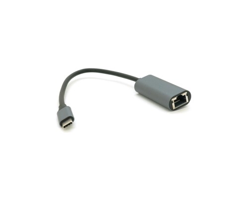 Перехідник USB-C to RJ45 0.18m 1000Mbps gray Voltronic (YT-Type-C(M)/RJ-45(F)-G/27033)