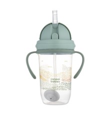 Поїльник-непроливайка Canpol babies MOUNTAINS з трубочкою і обтяжувачем, 270 мл, зелена (56/620_gre)