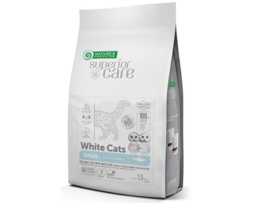 Сухий корм для кішок Nature's Protection Superior Care White Cats Grain Free Herring 1.5 кг (NPSC47630)
