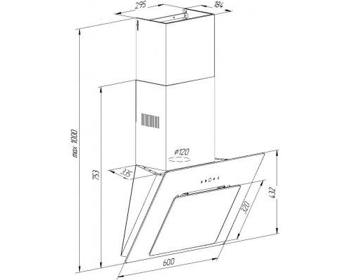 Витяжка кухонна Pyramida NR 60 S BL