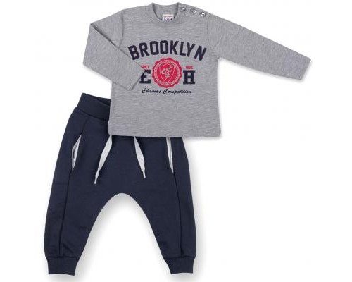 Набір дитячого одягу Breeze кофта та штани сірий меланж 