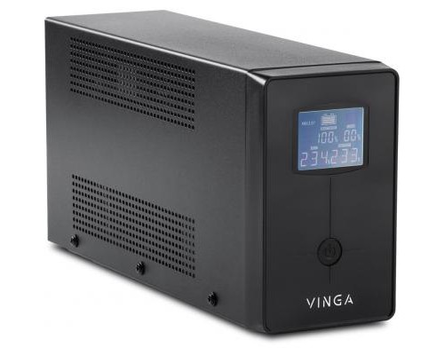 Пристрій безперебійного живлення Vinga LCD 1200VA metal case with USB (VPC-1200MU)
