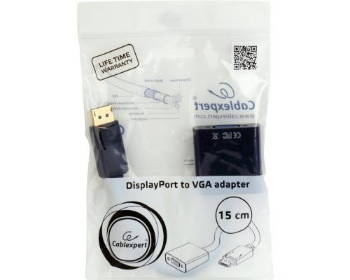 Перехідник DisplayPort to VGA Cablexpert (A-DPM-VGAF-02-W) Перехідник DisplayPort to VGA Cablexpert (A-DPM-VGAF-02-W)