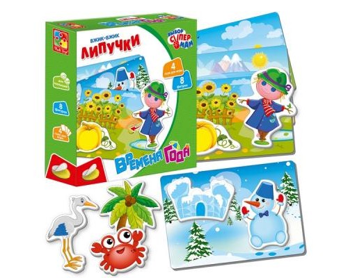 Розвиваюча іграшка Vladi Toys Вжик-вжик Липучки Времена года рос (VT1302-23) Розвиваюча іграшка Vladi Toys Вжик-вжик Липучки Времена года рос (VT1302-23)