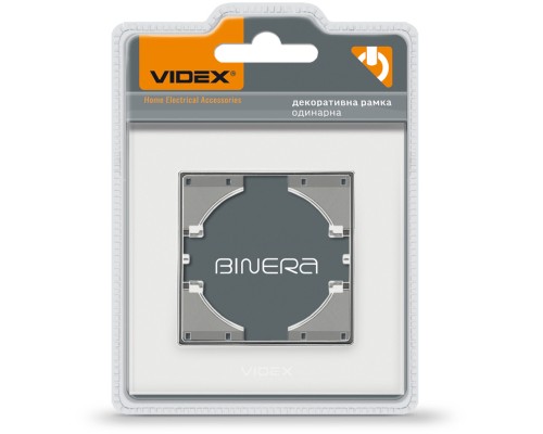 Рамка Videx BINERA біле скло одинарна (VF-BNFRG1H-W)