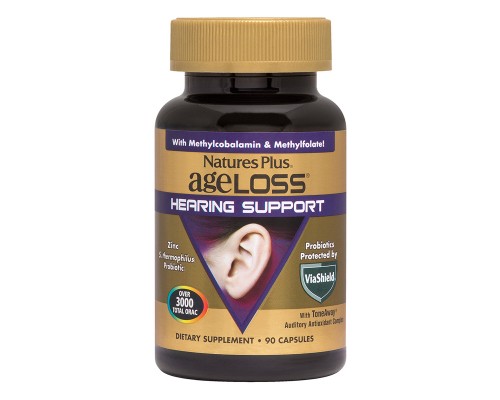 Вітамінно-мінеральний комплекс Natures Plus Підтримка слуху AgeLoss, Hearing Support, Nature's Plus, 90 (NTP8013)