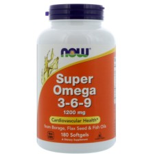 Жирні кислоти Now Foods Супер Омега 3-6-9 1200мг, 180 желатинових капсул (NOW-01841)