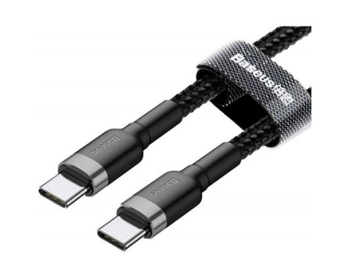 Дата кабель USB-C to USB-C 2.0m USB 3.1 3A grey-black Baseus (CATKLF-HG1)