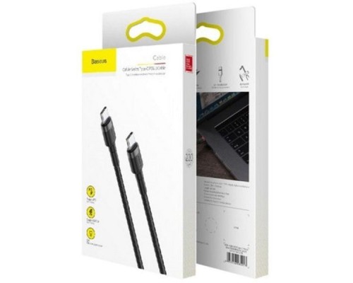 Дата кабель USB-C to USB-C 2.0m USB 3.1 3A grey-black Baseus (CATKLF-HG1)