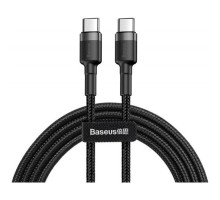 Дата кабель USB-C to USB-C 2.0m USB 3.1 3A grey-black Baseus (CATKLF-HG1)