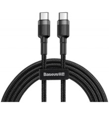 Дата кабель USB-C to USB-C 2.0m USB 3.1 3A grey-black Baseus (CATKLF-HG1)