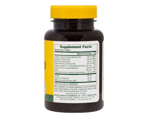Вітамін Natures Plus B-комплекс повільного вивільнення, MEGA В-100, Nature's Plus (NTP1430)