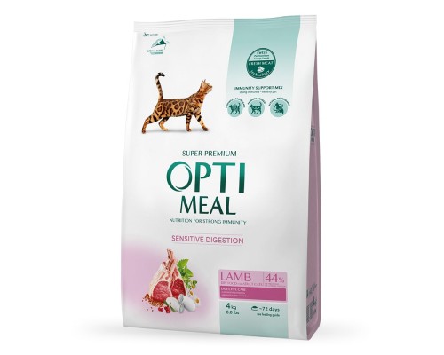 Сухий корм для кішок Optimeal для дорослих зі смаком ягняти 4 кг (B1841101)