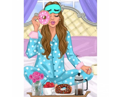 Картина по номерам Santi Ранок з пончиками 40*50 см алмазна (954167)