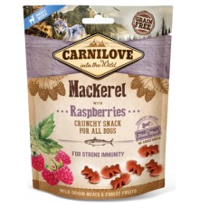 Ласощі для собак Carnilove Crunchy Snack зі скумбрією, малиною і м'ясом 200 г (8595602528875)