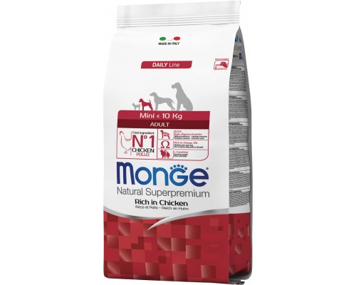 Сухий корм для собак Monge Dog Mini Adult зі смаком курки та рису 7.5 кг (8009470004053)
