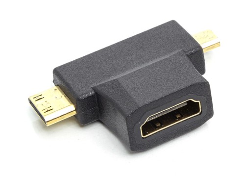 Перехідник HDMI (F) to mini HDMI (M) / micro HDMI (M) PowerPlant (CA912056) Перехідник HDMI (F) to mini HDMI (M) / micro HDMI (M) PowerPlant (CA912056)